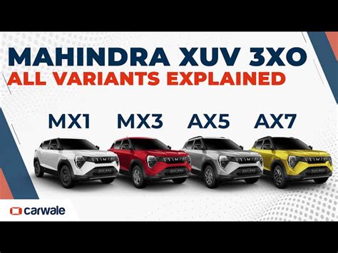 Mahindra XUV 3XO Petrol Variants Explained .